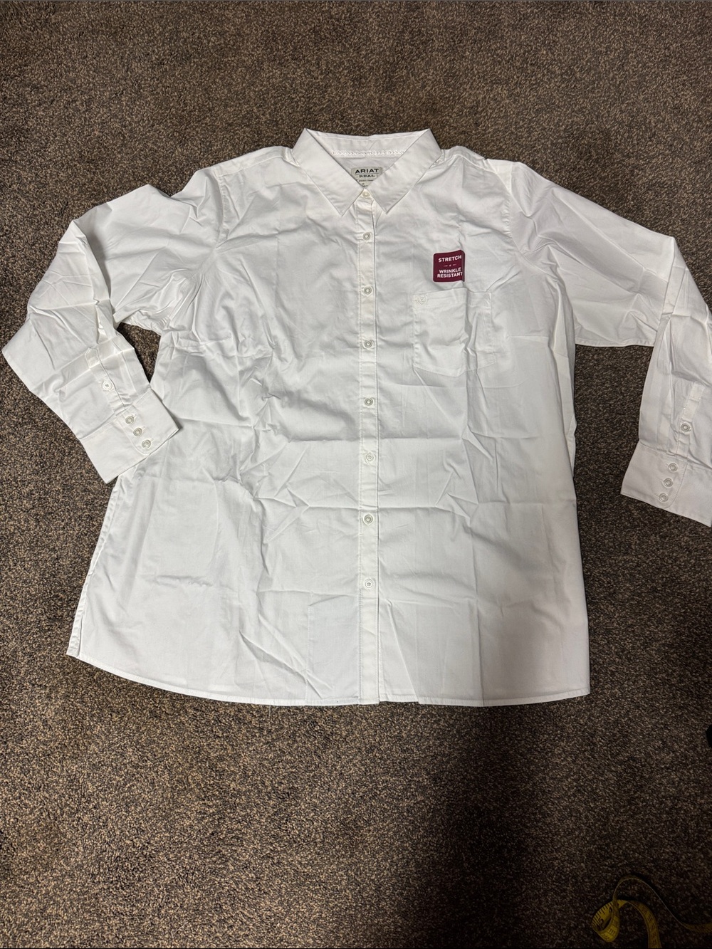 Ariat White Kirby Long-Sleeve Button Shirt 3x xxl 3xl Women’s Rodeo Top New